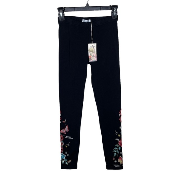 NWT Johnny Was Cara Legging Black Floral Embroidery XXS - Picture 7 of 16
